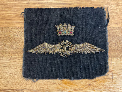 Early R.N.A.S bullion blazer badge