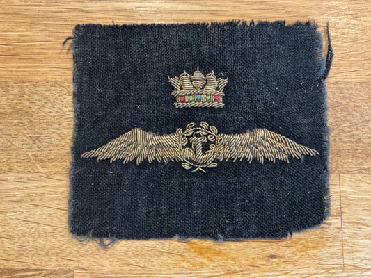 Early R.N.A.S bullion blazer badge