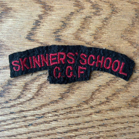 SKINNERS’ SCHOOL C.C.F cloth shoulder title.