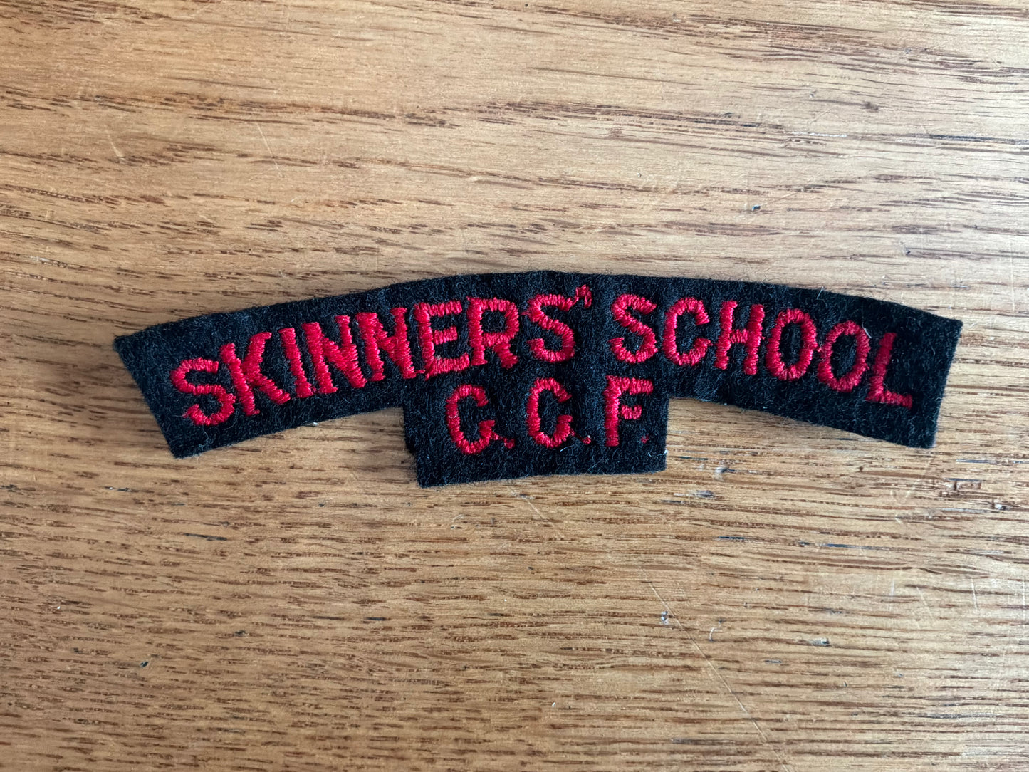 SKINNERS’ SCHOOL C.C.F cloth shoulder title.