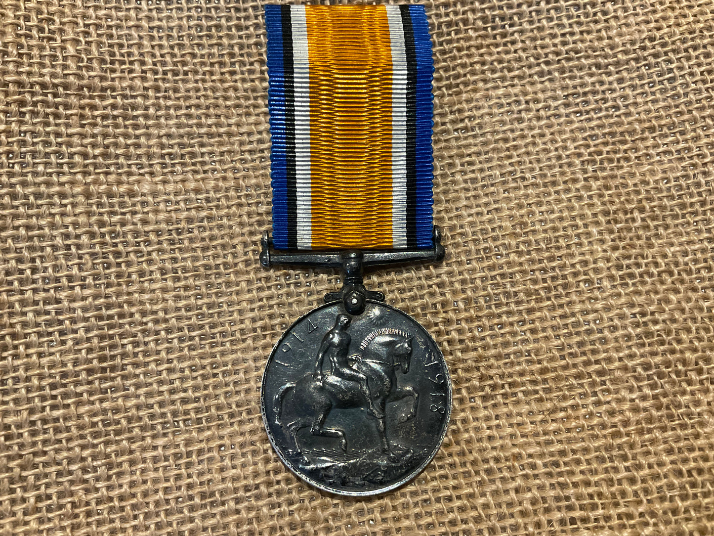 War Medal; Pte J.W SANDERSON 1/G R.SCOTS Buried Gallipoli