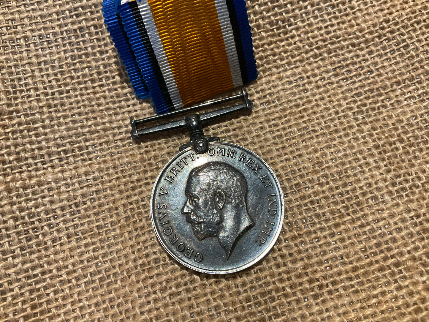 War Medal; Pte J.W SANDERSON 1/G R.SCOTS Buried Gallipoli