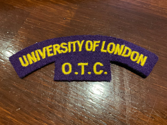 University of London O.T.C cloth shoulder title.