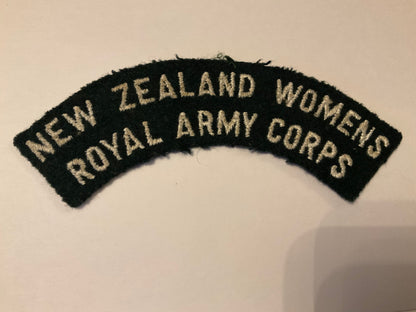 NEW ZEALAND WOMENS ROYAL ARMY CORPS cloth shoulder title.