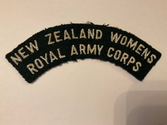 NEW ZEALAND WOMENS ROYAL ARMY CORPS cloth shoulder title.