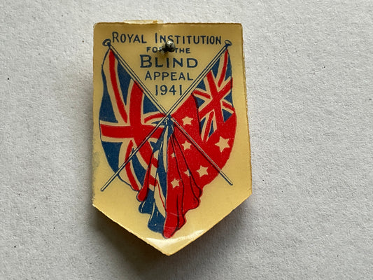 Royal Institution for the blind appeal 1941 lapel badge.