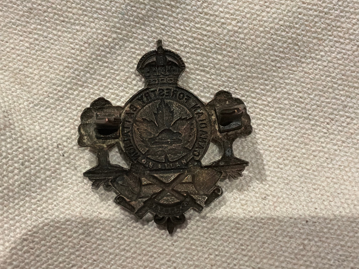 WW1 Canadian Forestry Battalion cap badge by ALLAN