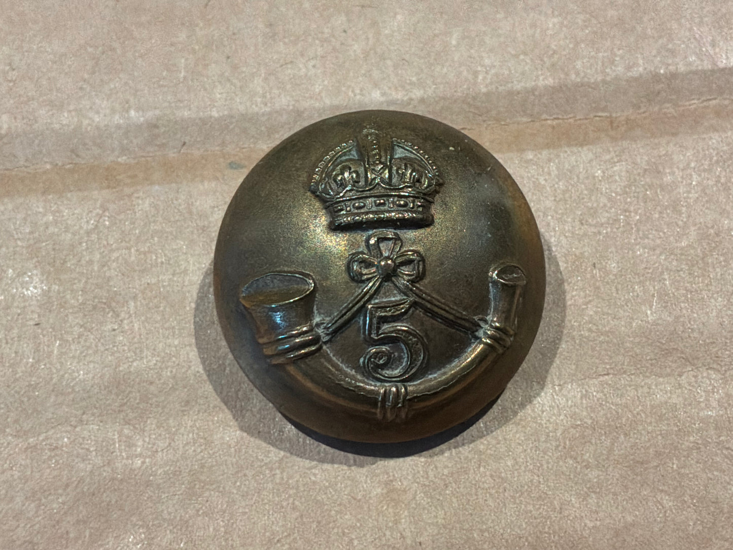 The 5th Mahratta Light Infantry large 23mm brass button.