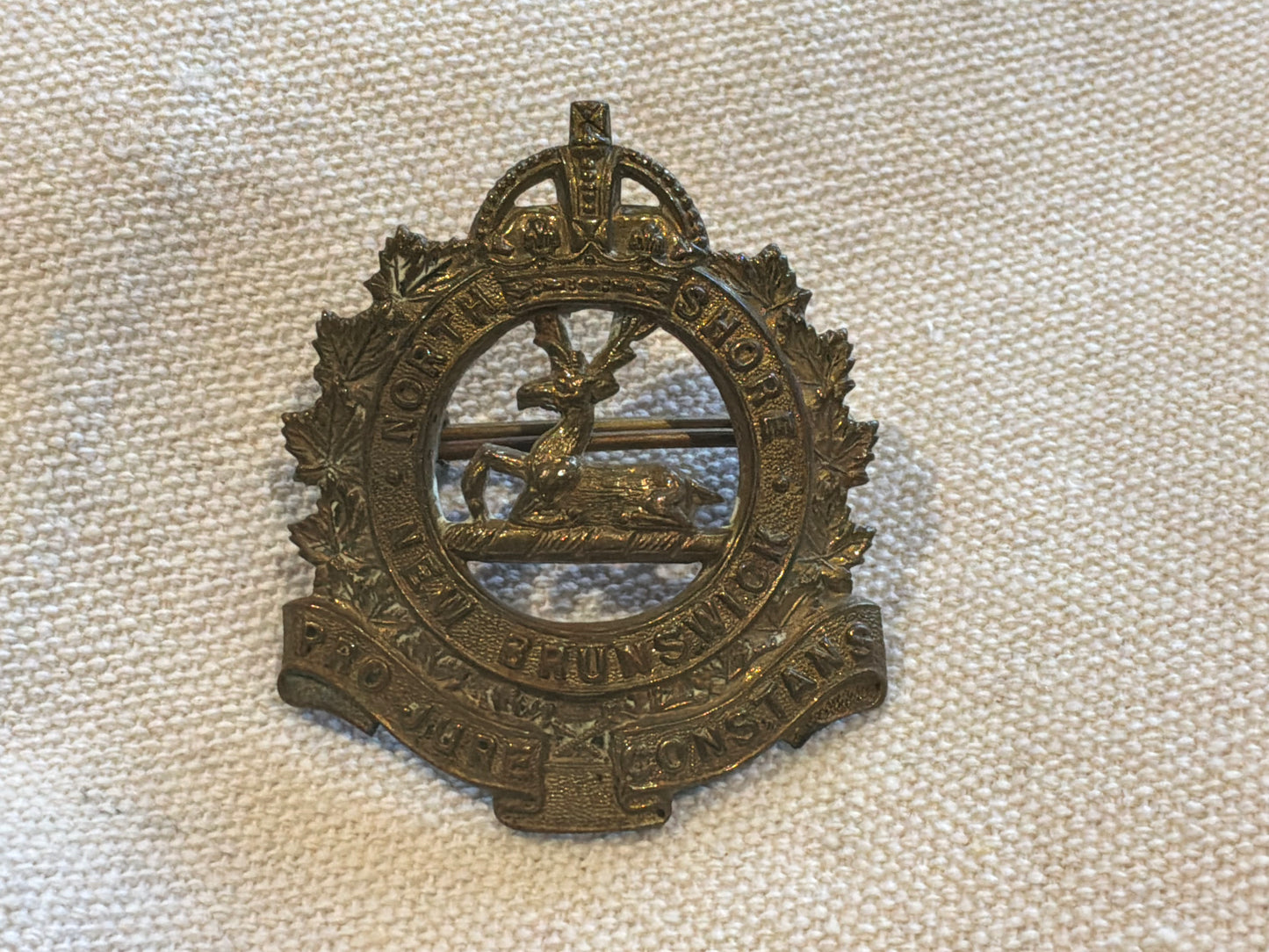 WW2 The North Shore (New Brunswick) Regiment cap badge.