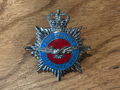 Air Force Department Fire Department cap badge.