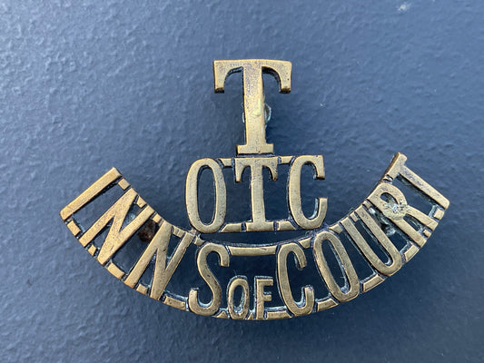WW1 Territorial Inns of Court O.T.C brass shoulder title.