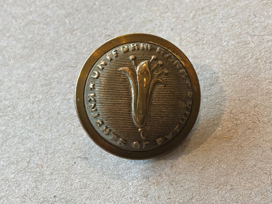 Knights of Pythias, Uniform Rank button made 1878 to 1882.