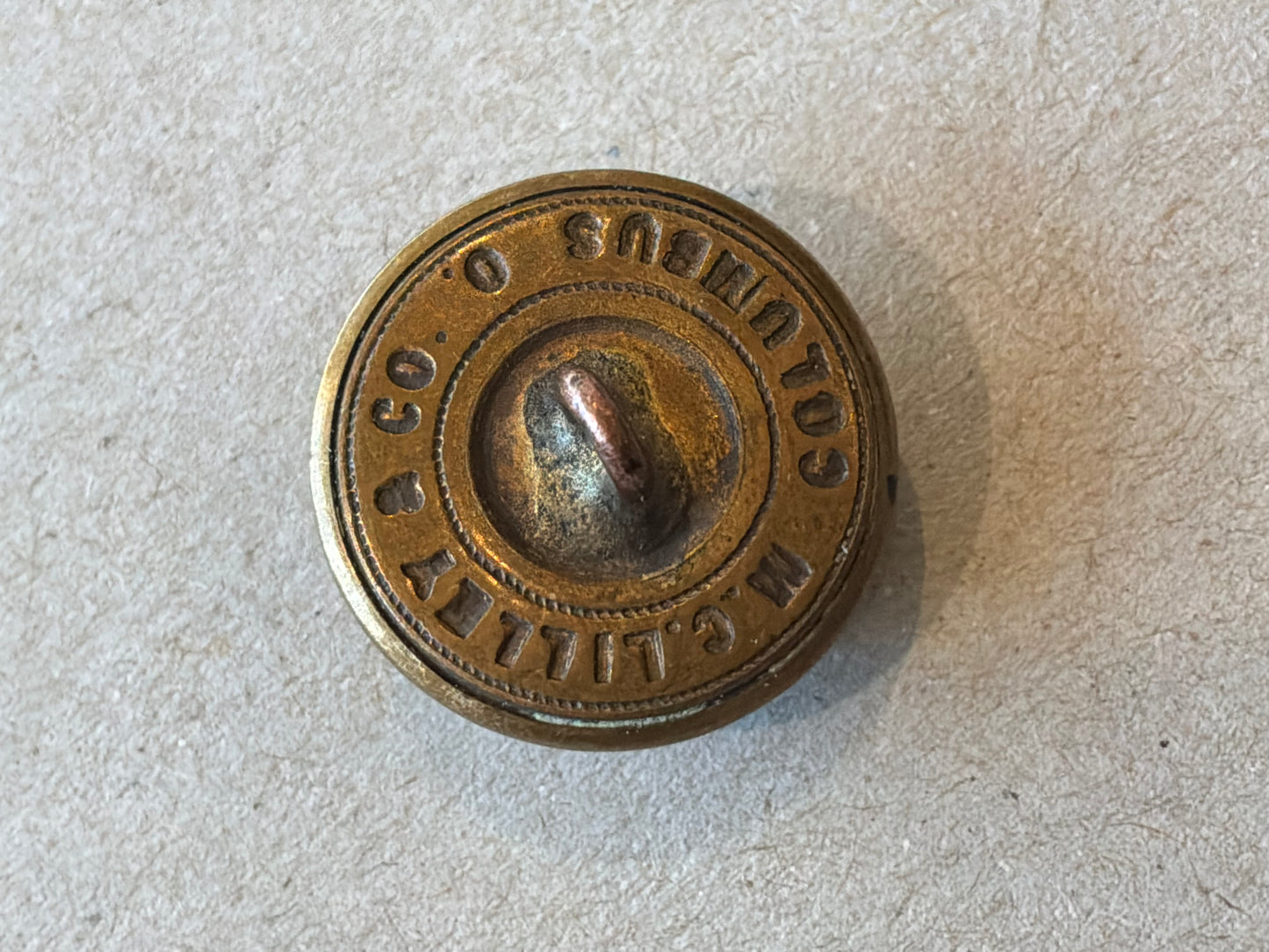 Knights of Pythias, Uniform Rank button made 1878 to 1882.