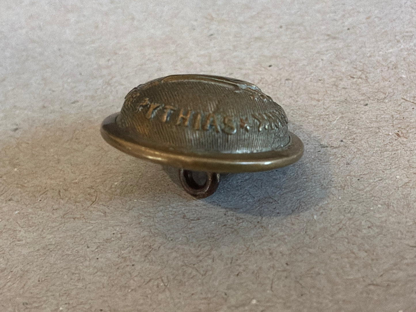 Knights of Pythias, Uniform Rank button made 1878 to 1882.