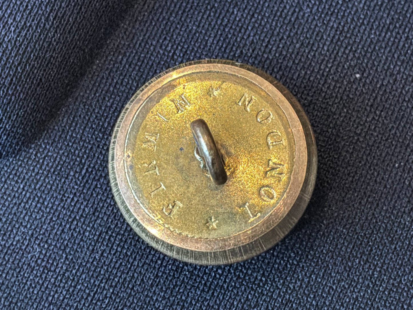 Early NOURSE LINE (Shipping Line) gilded brass button.