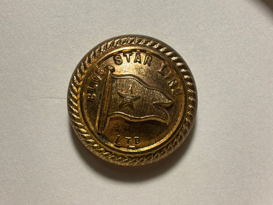 Blue Star Line house flag 23mm gilt button
