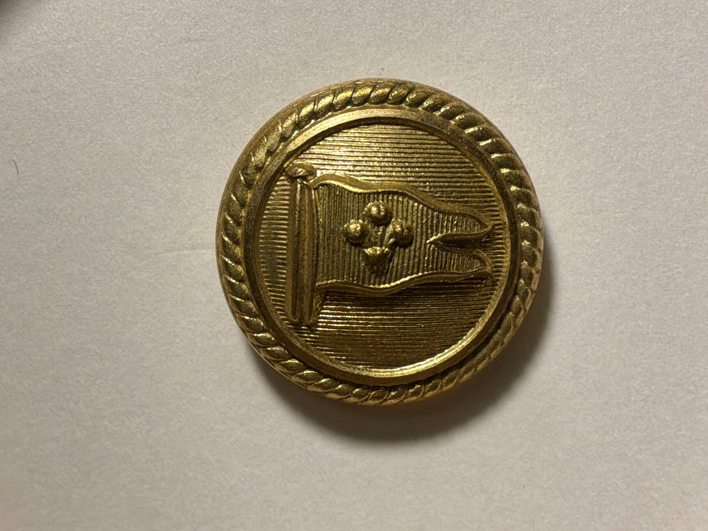 Pre 1916 Prince Line 22mm gilded brass button by Firmin