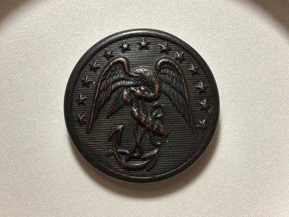 US Navy bronze finished 26mm coat-size button circa 1880-1910