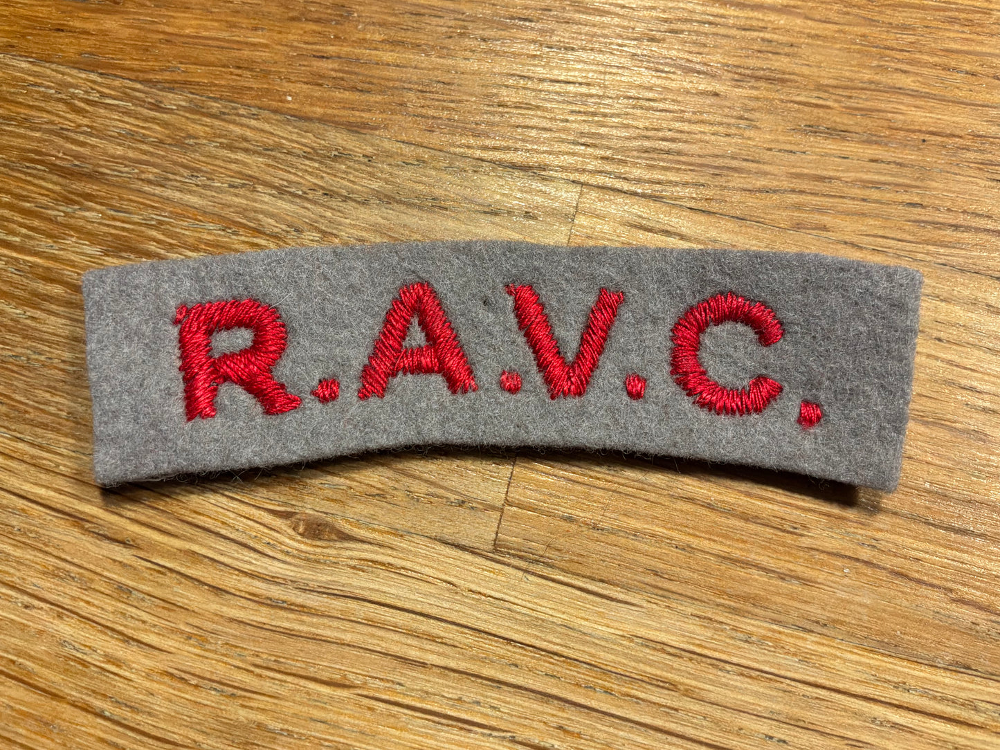 R.A.V.C cloth shoulder title.