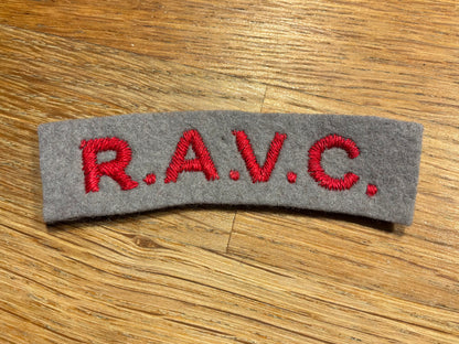R.A.V.C cloth shoulder title.