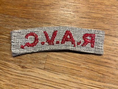 R.A.V.C cloth shoulder title.