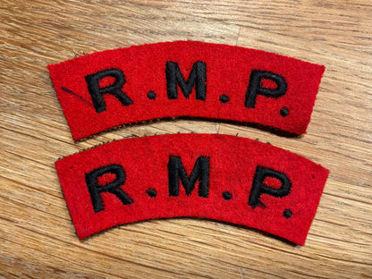 R.M.P (Royal Military Police) cloth shoulder titles