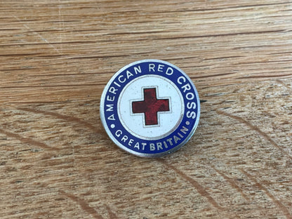 WWII-period American Red Cross (Great Britain) lapel badge.