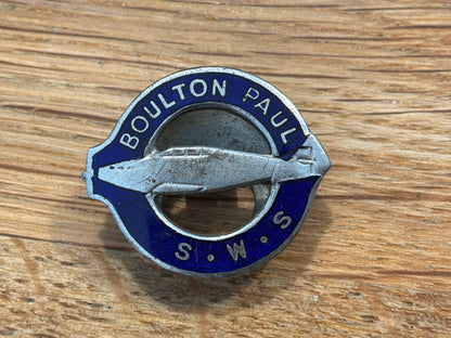 Boulton Paul was the aircraft manufacturer, sports badge.