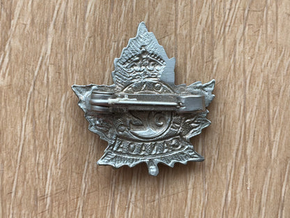WW1 CEF 52nd Battalion (New Ontario) Regiment collar converted to a Chromed sweetheart.