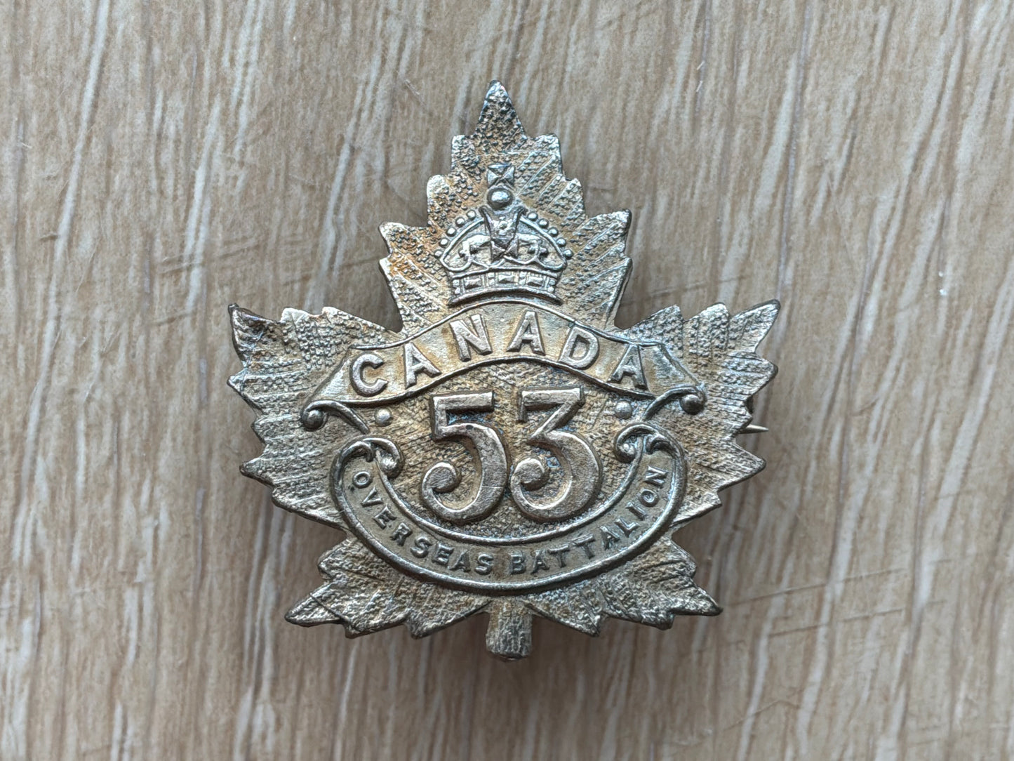 53rd Battalion (Northern Saskatchewan) collar/sweetheart