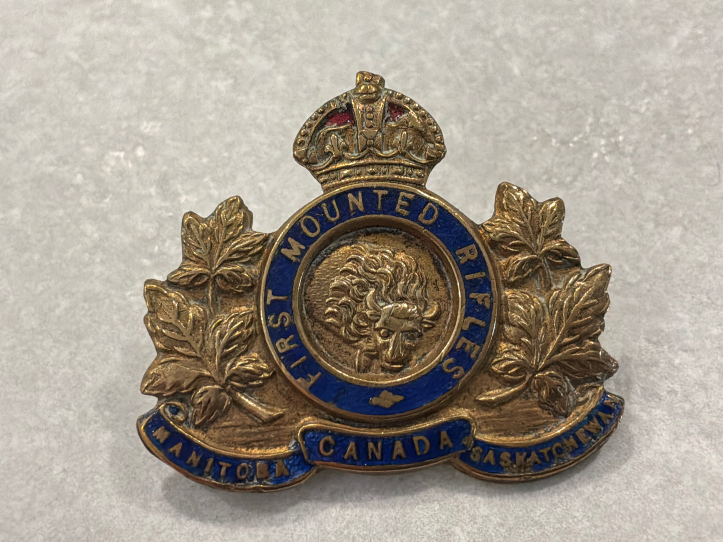 WW1 CEF 1st Battalion, Canadian Mounted Rifles sweetheart.
