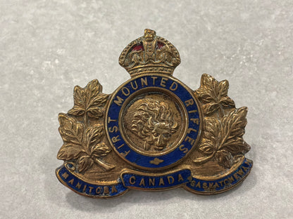 WW1 CEF 1st Battalion, Canadian Mounted Rifles sweetheart.