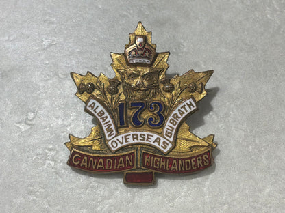 WW1 CEF 173rd Overseas Battalion sweetheart. By ELLIS BROS.