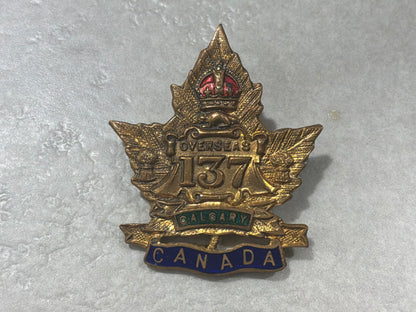 WW1 CEF 137th (Calgary) Battalion, sweetheart.