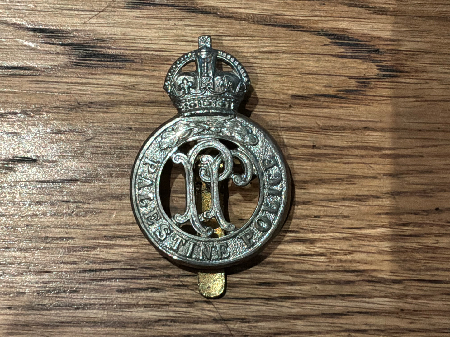 Palestine Police cap badge by Dowler, Birmingham.