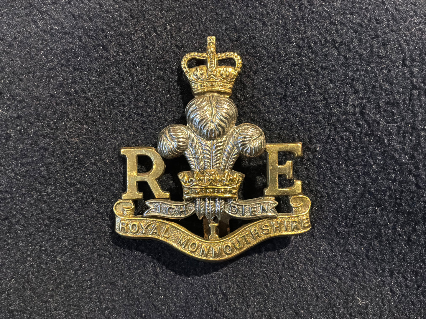 Royal Monmouthshire Royal Engineers (Militia) (TA) cap badge.