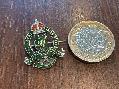 The Royal Irish Rifles, sweetheart. Solid silver dated 1912 by Phillips.