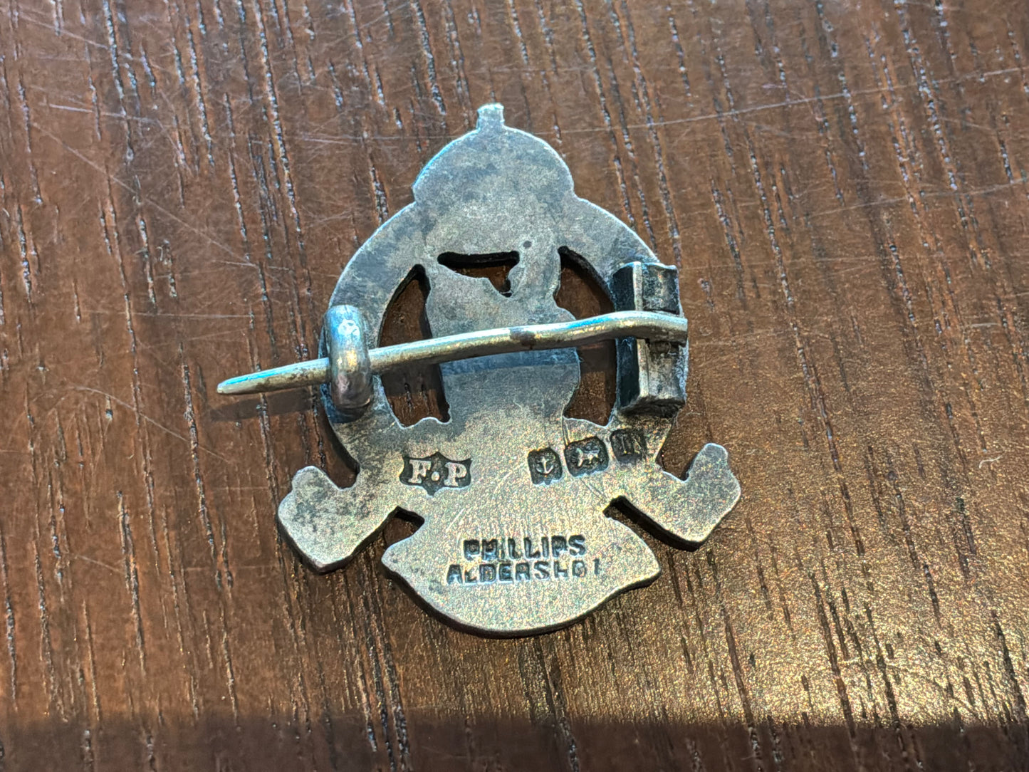 The Royal Irish Rifles, sweetheart. Solid silver dated 1912 by Phillips.