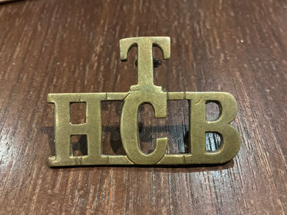 WW1 T/HCB brass title (Highland Cyclist Battalion)