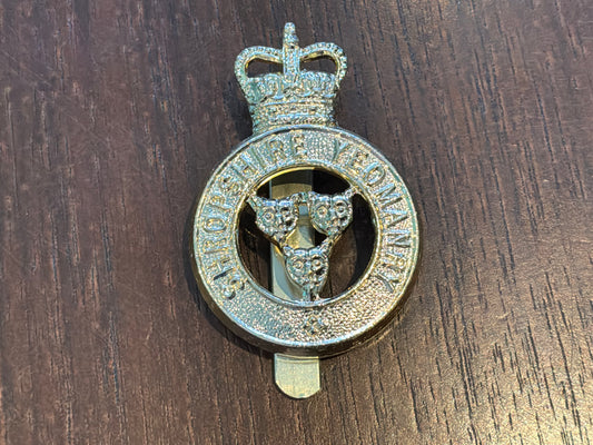 Anodised Shropshire Yeomanry cap badge by Firmin