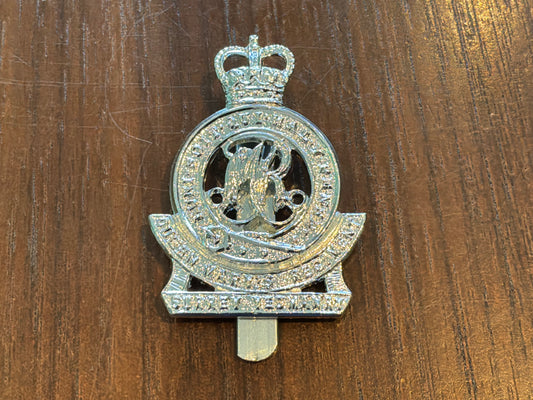 Anodised The Surrey Yeomanry (Queen Marys Own) cap badge.