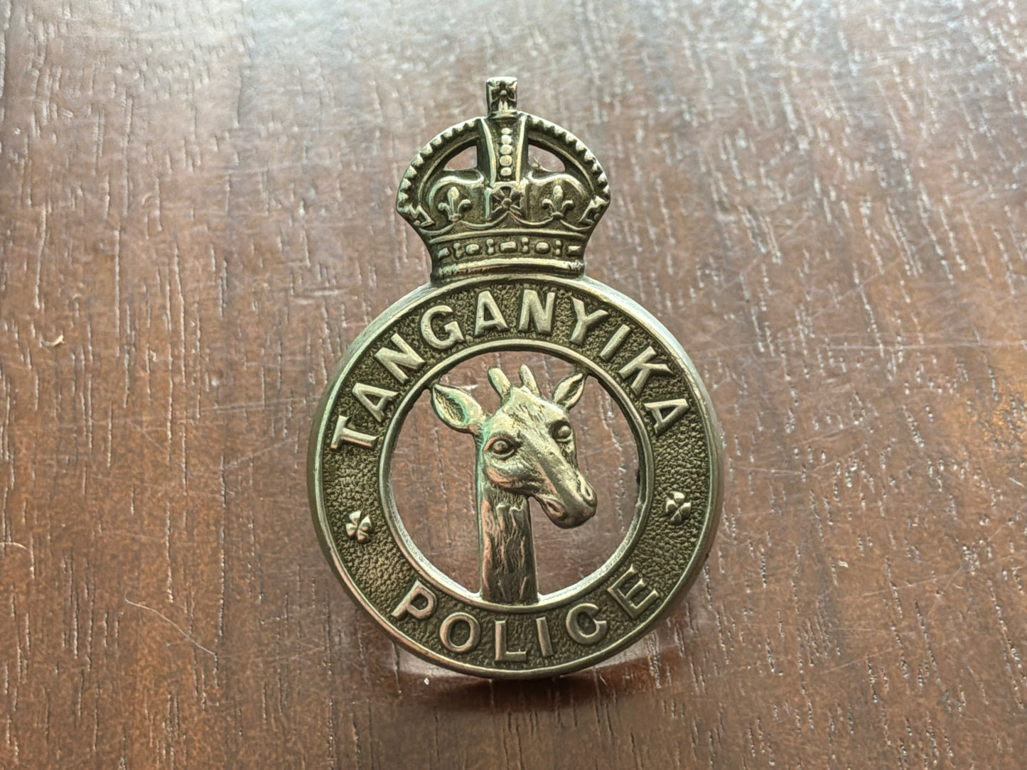 K/C Tanganyika Police cap badge by DOWLER.