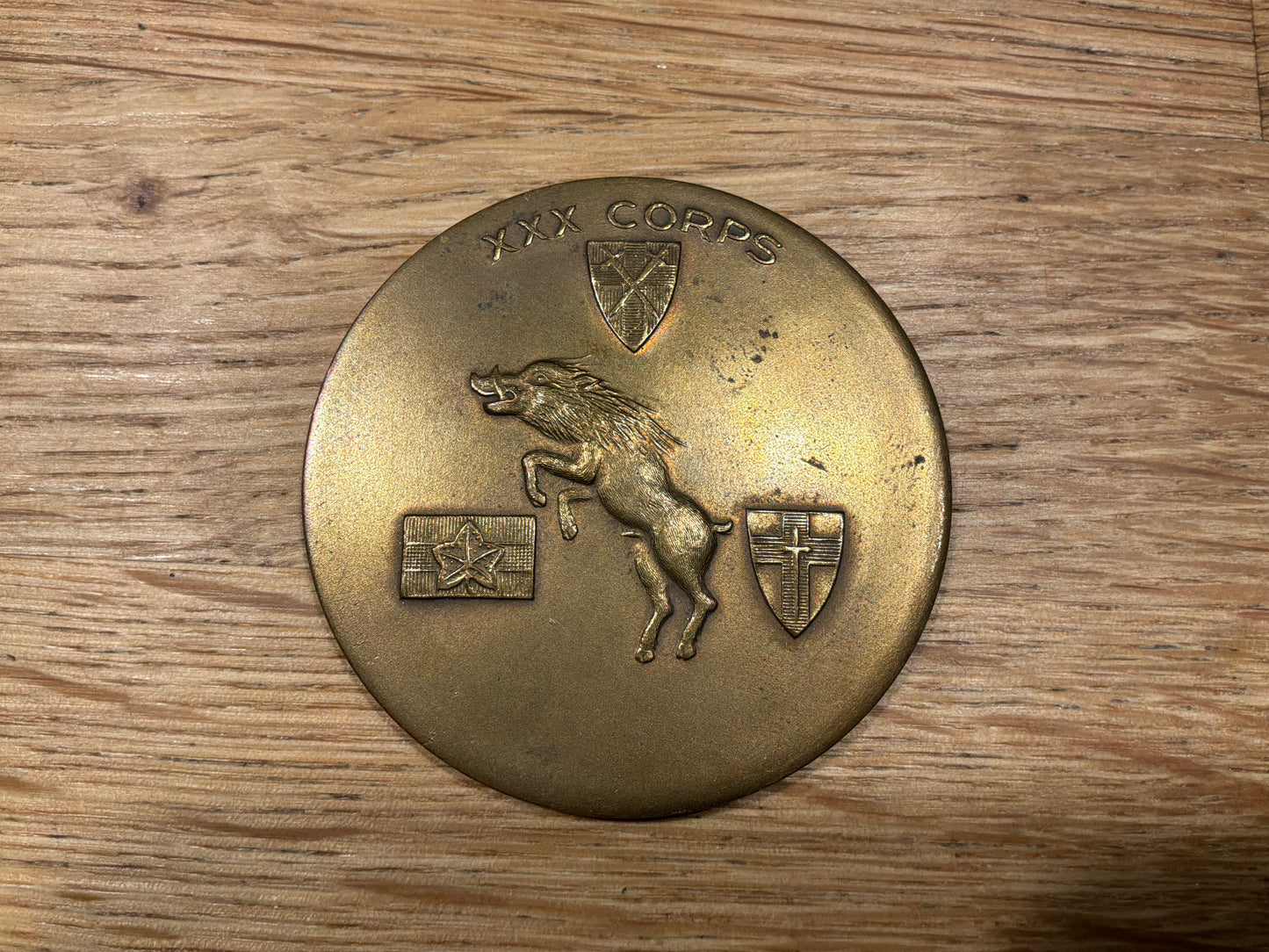 1944-1945 Belgium XXX Corps ALAMEIN CUXHAVEN Bronze Medal