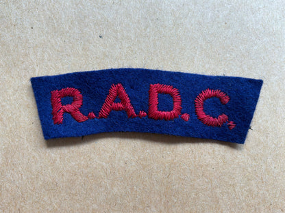 R.A.D.C post war cloth shoulder title.