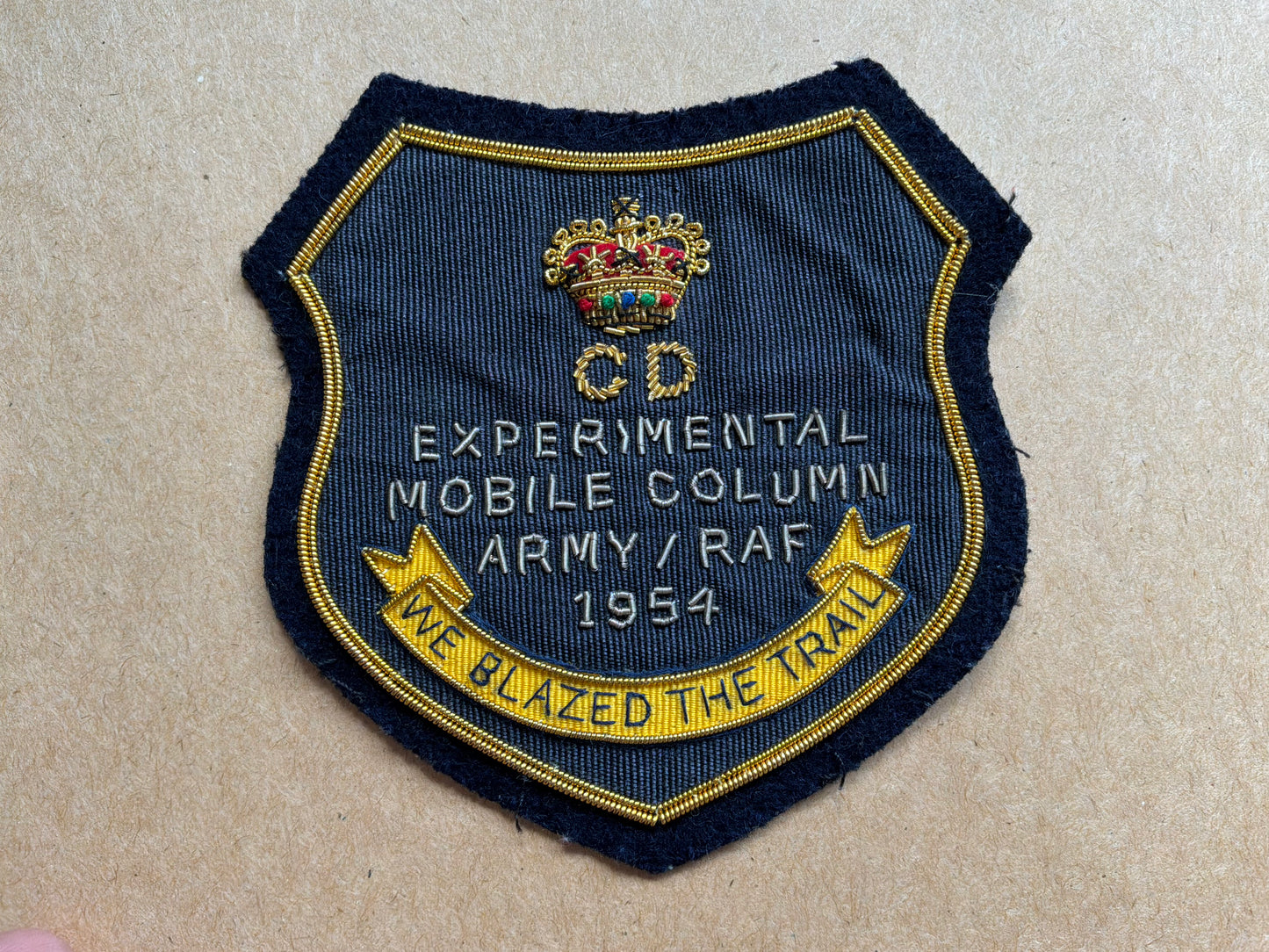 Civil Defence Corps, Experimental Mobile Column Army/ RAF blazer badge.