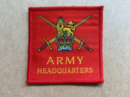 British Army Headquarters TRF badge.