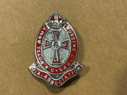 Queen Alexanders Royal Army Nursing Corps association lapel badge.