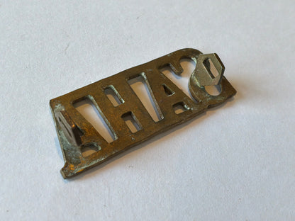 WW1 S.A.H.A (South African Heavy Artillery) brass shoulder title.