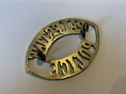 Palestine Police w/m shoulder title by Dowler.