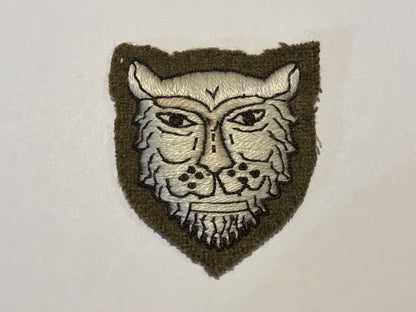 Shropshire Yeomanry (Loggerhead, Leopard's Face) sleeve badge.